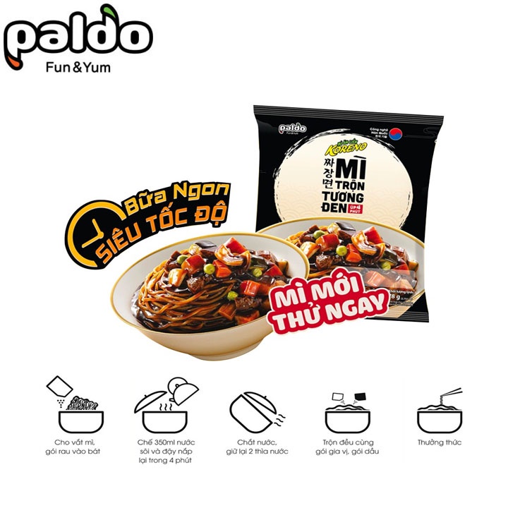 Thùng Mì Tương Đen Cay Hàn Quốc Koreno Hàn Quốc 78gr