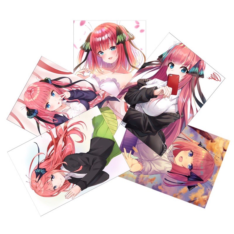 set 6 ảnh anime Go-Toubun no Hanayome khổ a4 / 6 poster Go-Toubun no Hanayome