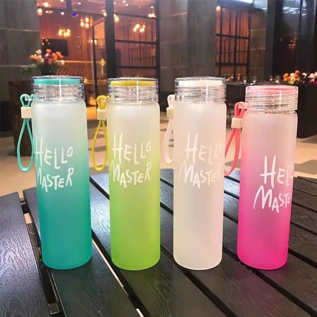 Bình nước thủy tinh hello master 500ml