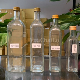 Chai thủy tinh 250ml, 500ml,1000ml