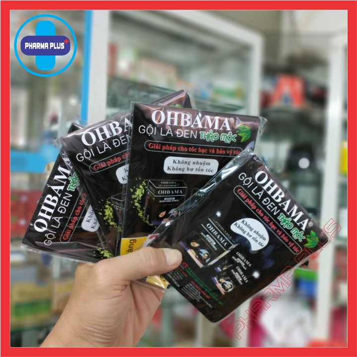Gội Là Đen OHBAMA Thảo Mộc hộp 10 gói, giá 1 gói