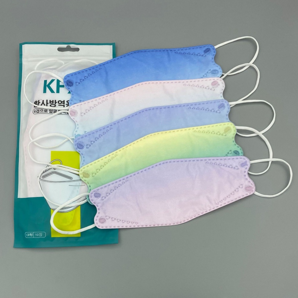 Khẩu trang KF94 màu sắc cầu vồng 4 lớp hottrend phong cách Ombre chống bụi bẩn và vi khuẩn hiệu quả | BigBuy360 - bigbuy360.vn