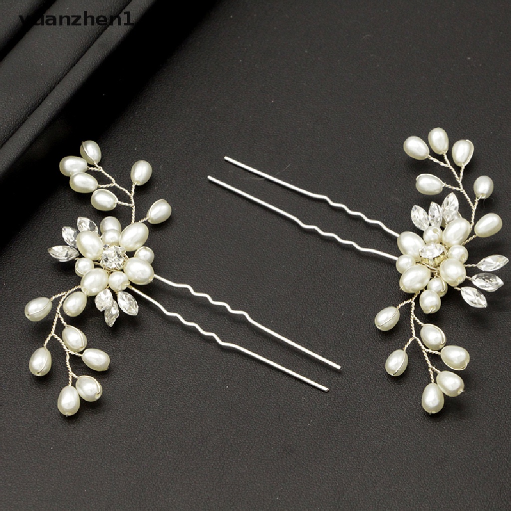 Trâm Cài Tóc Hình Hoa Đính Ngọc Trai Thủ Công Cho Cô Dâu