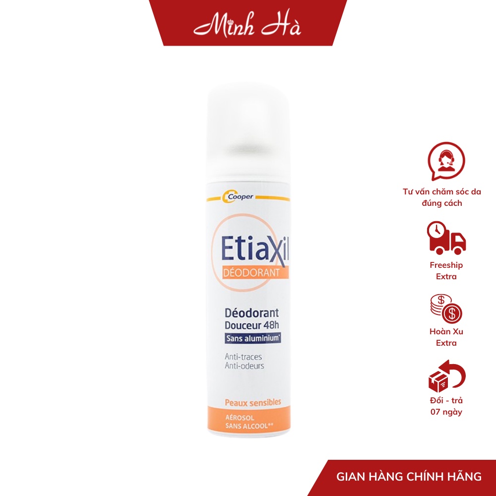 Etiaxil khử mùi Deodorant Douceur 48h 150ml giúp ngăn mồ hôi chuyên biệt