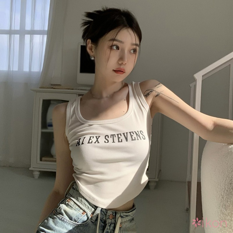 Áo Croptop Ôm Dáng In Chữ Thời Trang Cho Nữ