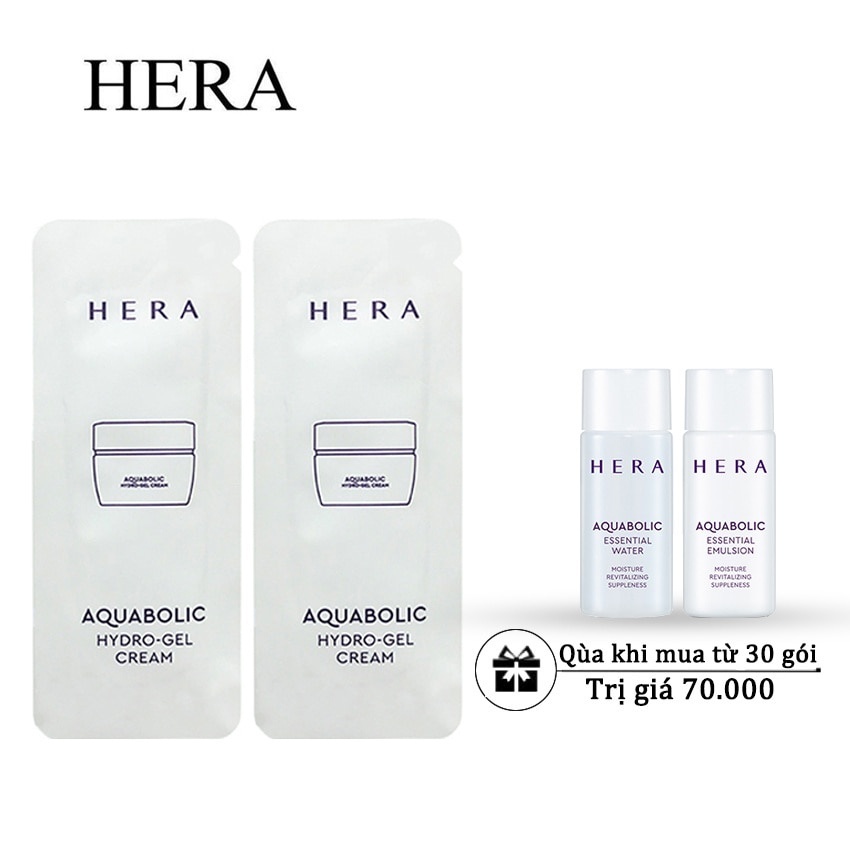 [12 - 30 gói] Kem dưỡng trắng sáng da Hera Aquabolic Hydro-Whip Cream 1ml/gói