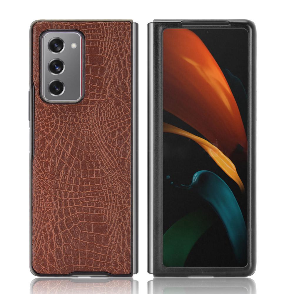 Ốp Da Phong Cách Cá Sấu Cho Samsung Galaxy Z Fold 2 Fold2 Vỏ Túi Điện Thoại Di Động Chống Trơn Trượt