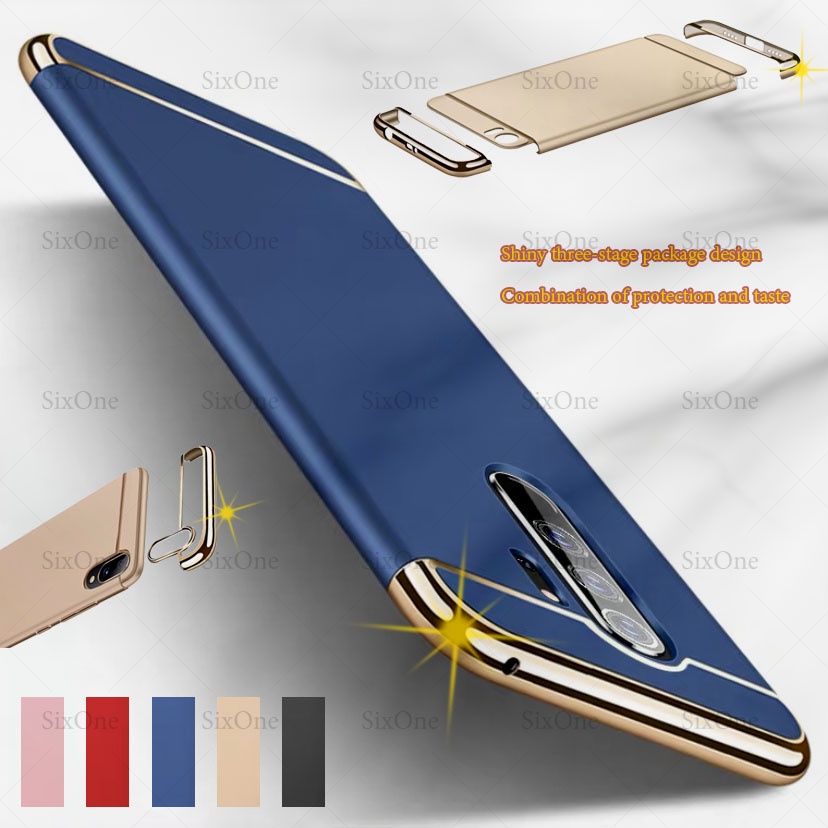 Ốp Điện Thoại Cho Xiaomi Redmi Note 8 Pro 2015105 Ốp Điện Thoại Cứng Tráng Gương 3 Trong 1 Chống Trượt Chống Bám Vân Tay Có Thể Tháo Rời Cho M1906G7I M1906G7G