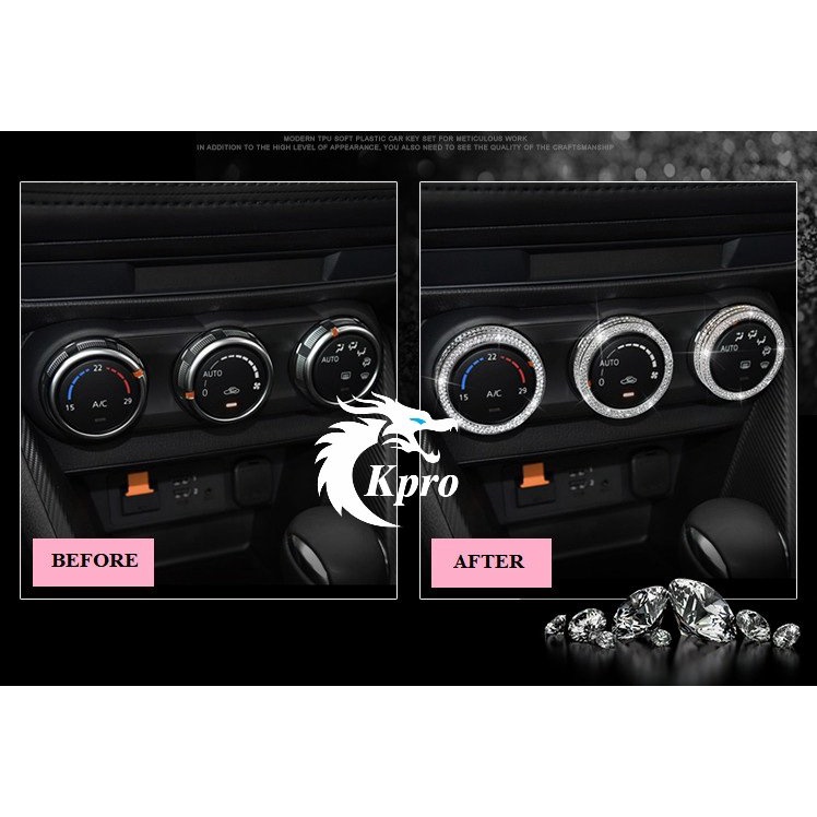 Bộ 3 Nút Điều Hòa Mazda 2, Mazda 3 - Hàng Kpro chất lượng cao