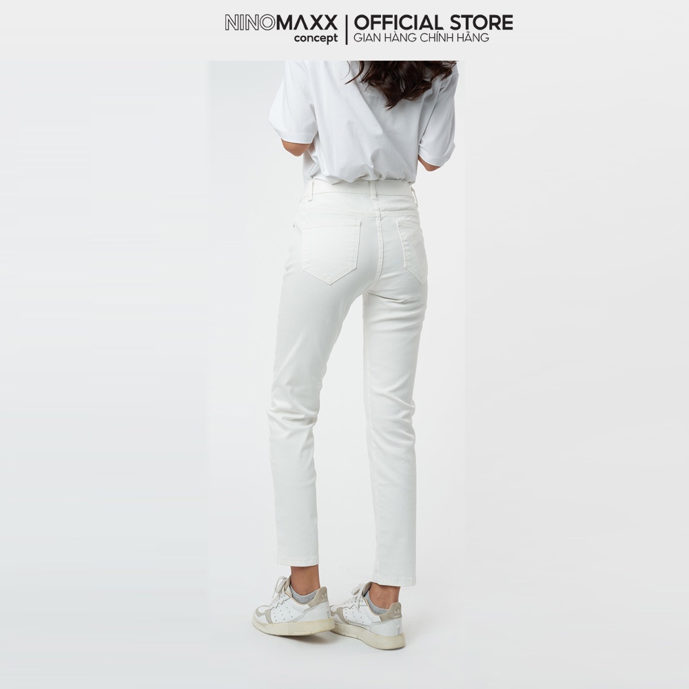Ninomaxx Quần khaki Basic nữ ống đứng 2111021