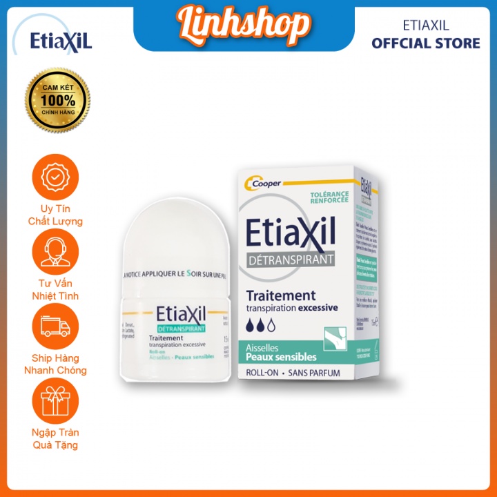 [Chính Hãng] Lăn Khử Mùi Ngăn Mồ Hôi Hiệu Quả Etiaxil 15ml