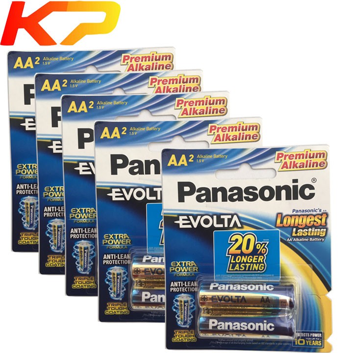 Pin Tiểu AA Evolta Panasonic Alkaline (CAO CẤP) LR6EG 2B (VỈ 2 VIÊN).