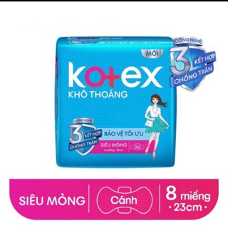 Bvs Kotex khô thoáng siêu mỏng cánh (23cm)