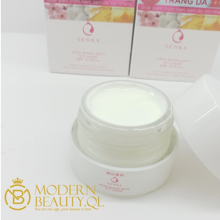 Chính Hãng: Kem Dưỡng Trắng Da Chống Nắng Ban Ngày Senka 50g