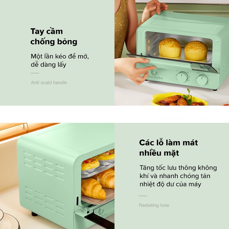 Lò nướng điện mini HAN RIVER đa năng - Hàng chính hãng