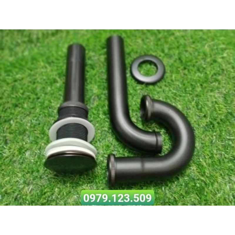 Combo lavabo + vòi + xả thuyền trắng đen cao cấp | BigBuy360 - bigbuy360.vn