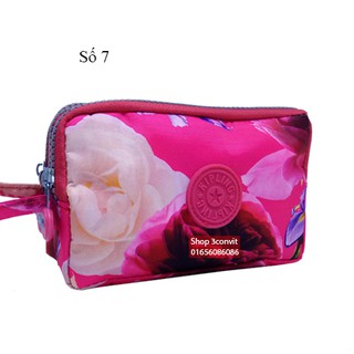 Ví cầm tay 3 ngăn Kipling 18*10 cm