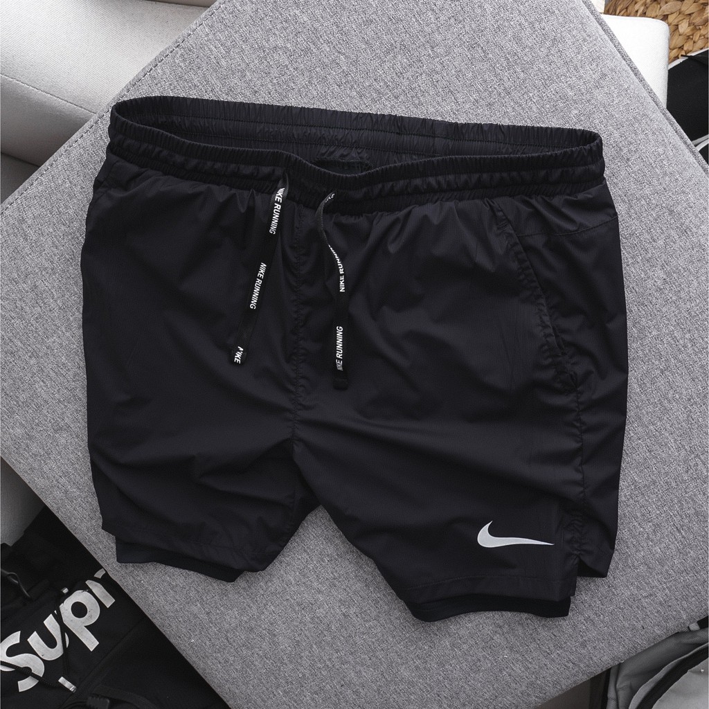 Quần short thể thao, quần gym nam 2 lớp legging cực xịn 2616