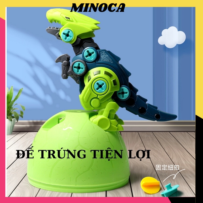 Trứng Khủng Long Lắp Ráp Đồ Chơi Thông Minh cho Bé Tặng Kèm Tua Vít