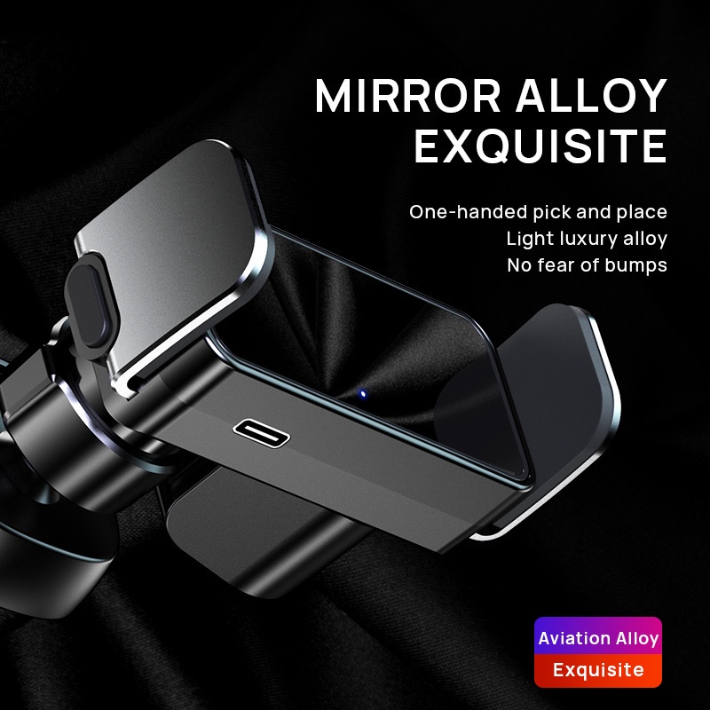 Giá đỡ điện thoại SEAMETAL gắn trên xe hơi xoay được 360 độ dáng đứng dạng kẹp/ dán tiện lợi