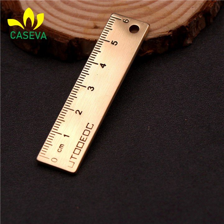 Móc Khoá Thước Mini Good Luck Bằng Đồng