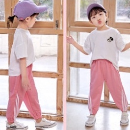 Quần dài hè cho bé trai bé gái mặc nhà mùa hè Kbibi Kids mã k11 Quần chống muỗi vải cotton đũi mềm thoáng mát không nhăn