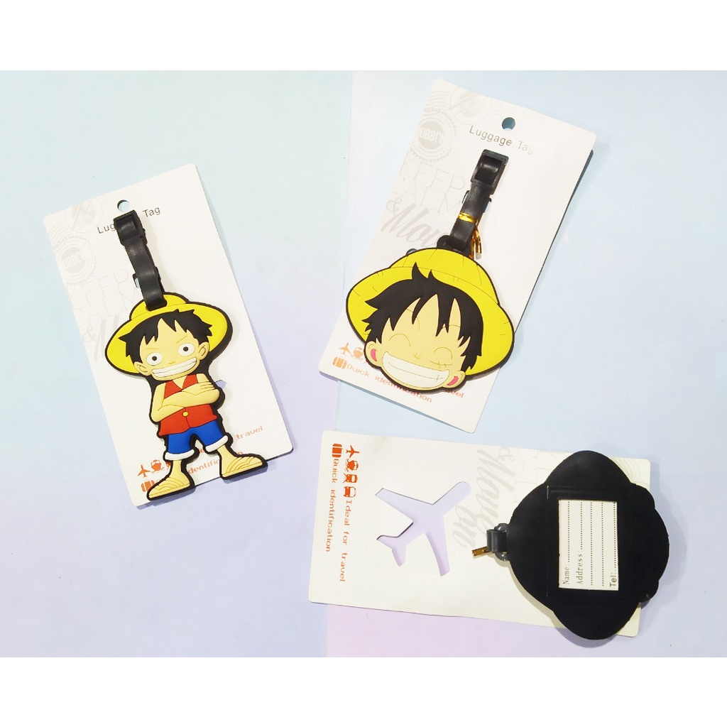 Bao đựng thẻ one piece luffy silicon BĐT14 tag hành lý hoạt hình