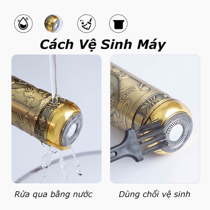 Máy Cạo Râu T8 Sạc Điện USB Họa Tiết Phật Nhỏ Gọn Tiện Dụng.