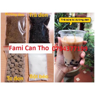 Set Trà sữa  Đường Đen phúc long 4 món 5 ly (200g) 39k
