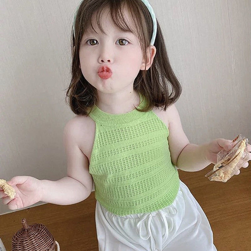 Áo Thun Hai Dây Sát Nách Thời Trang Cho Bé Gái áo sát nách bé gái