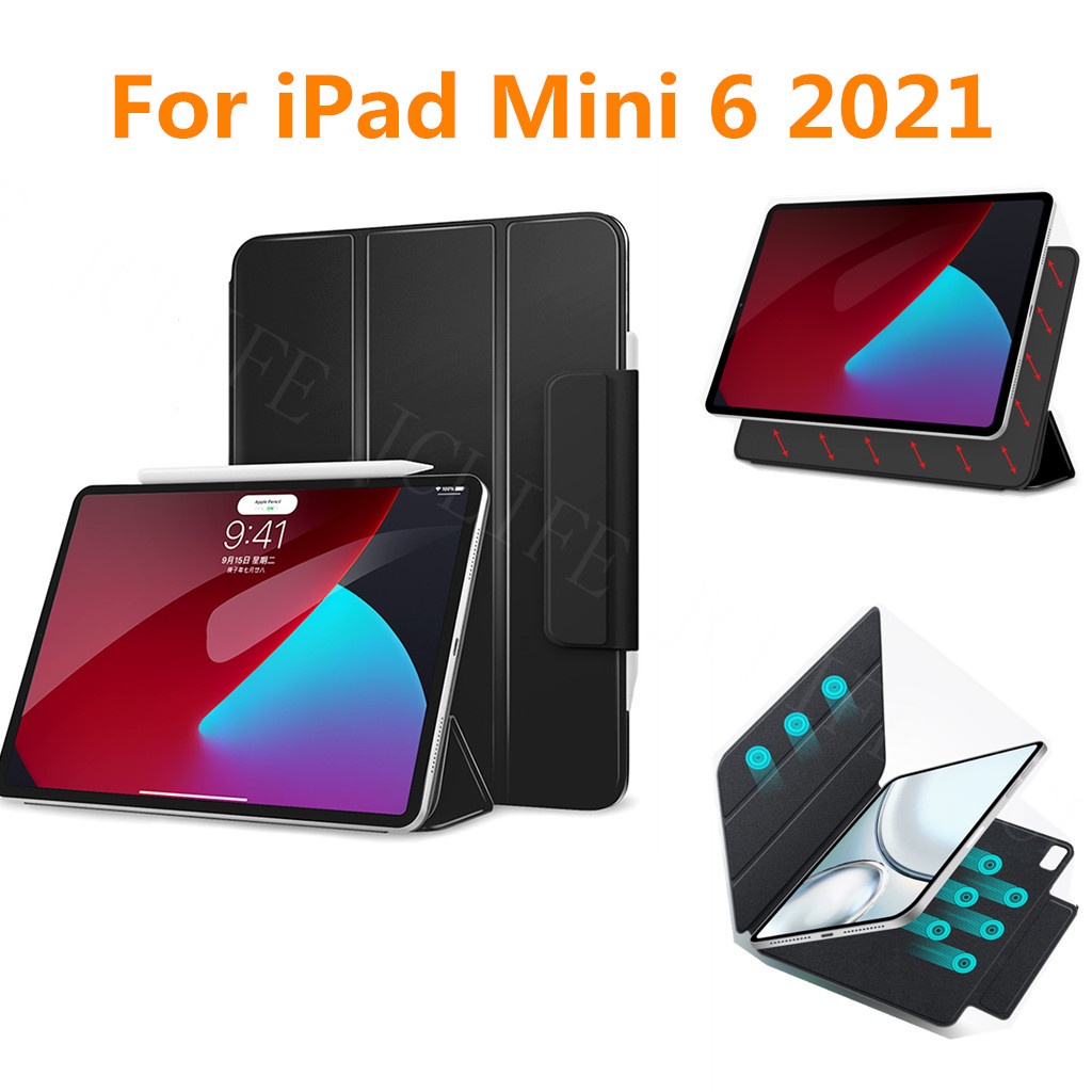 Bao Da Máy Tính Bảng Nắp Lật Nam Châm Thông Minh Có Ngăn Đựng Bút Cho iPad Mini 6 2021 8.3 inch Mini 6 2021 8.3 inch
