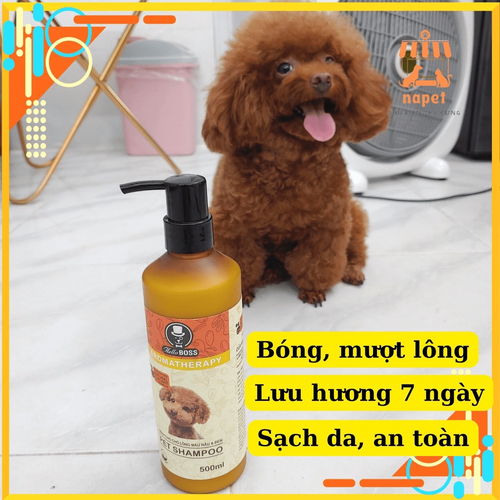 Sữa tắm cao cấp cho chó mèo Hello Boss 500ML - Dầu tắm hương nước hoa 7 ngày