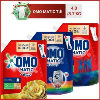 OMO NƯỚC GIẶT 4KG,3.7kg CHUYÊN DÙNG cho máy cửa trên cửa trước ( Túi xanh),Omo comfort