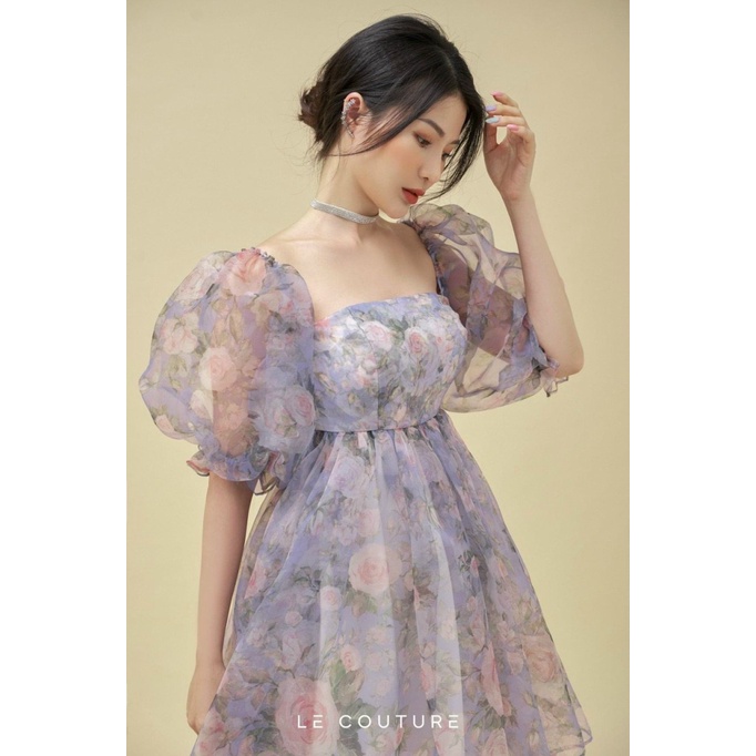 (Free ship) Hàng Về Hàng Về --- Sale 50% Cho Mẫu Đầm Voan Kiếng Tơ Tay Bồng Trễ Vai Siêu Xinh UP HHP Fashion