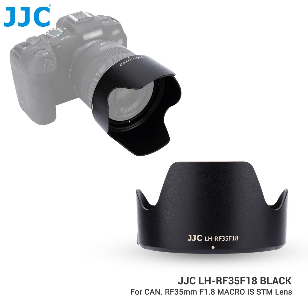 JJC LH-RF35F18 Loa Che Nắng Có Vòng Nối Bộ Lọc Thay Thế  EW-52 cho Ống Kính Canon RF 35mm F1.8 Macro IS STM