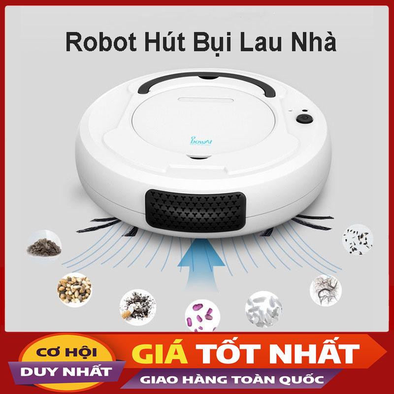 Robot Hút Bụi Bowai Thông Minh 3 Trong 1: Quét Nhà+Hút Bụi +Lau Nhà -Violet_Store