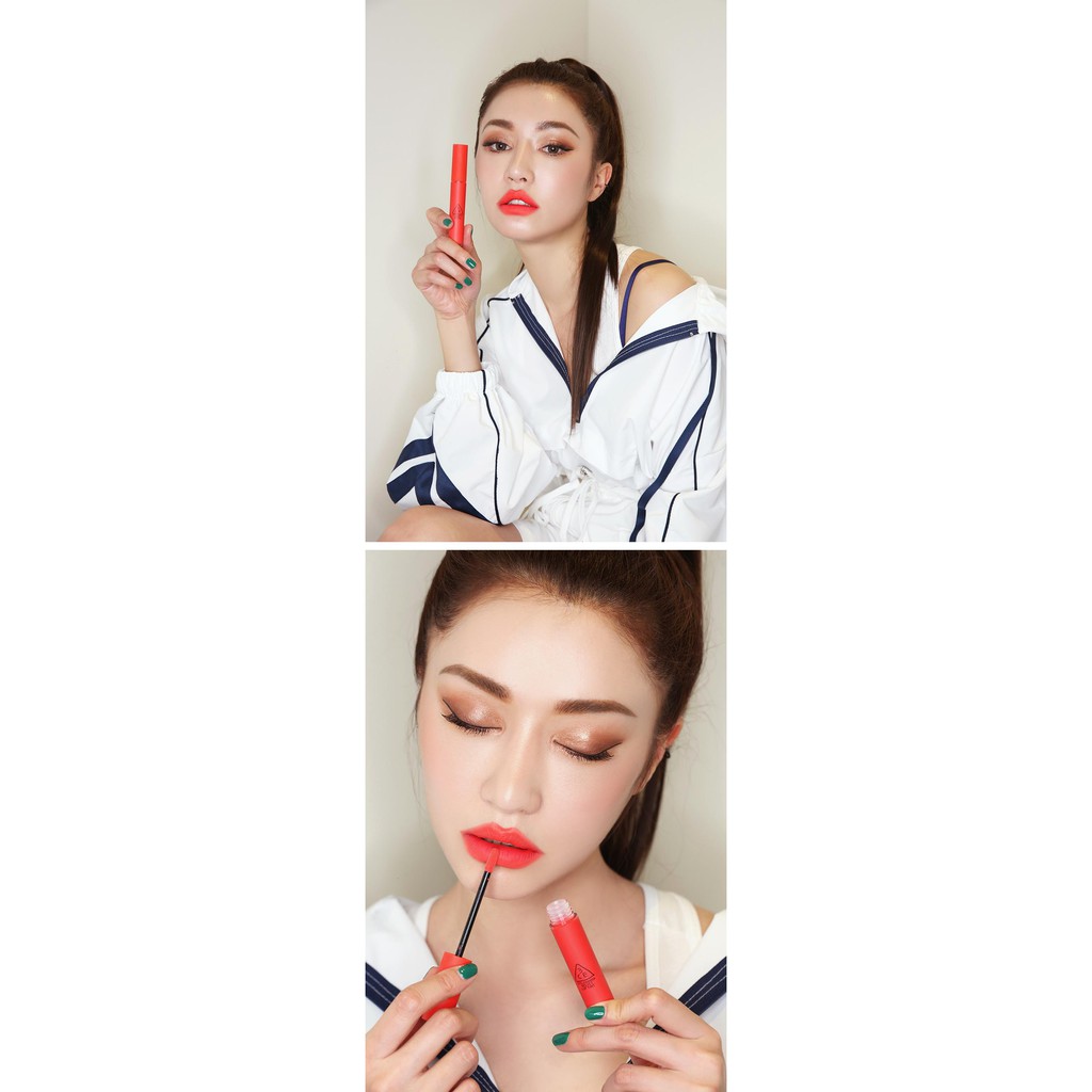 Son kem lì 3CE Velvet Lip Tint #Save Me + Gương trang điểm mini xinh xắn