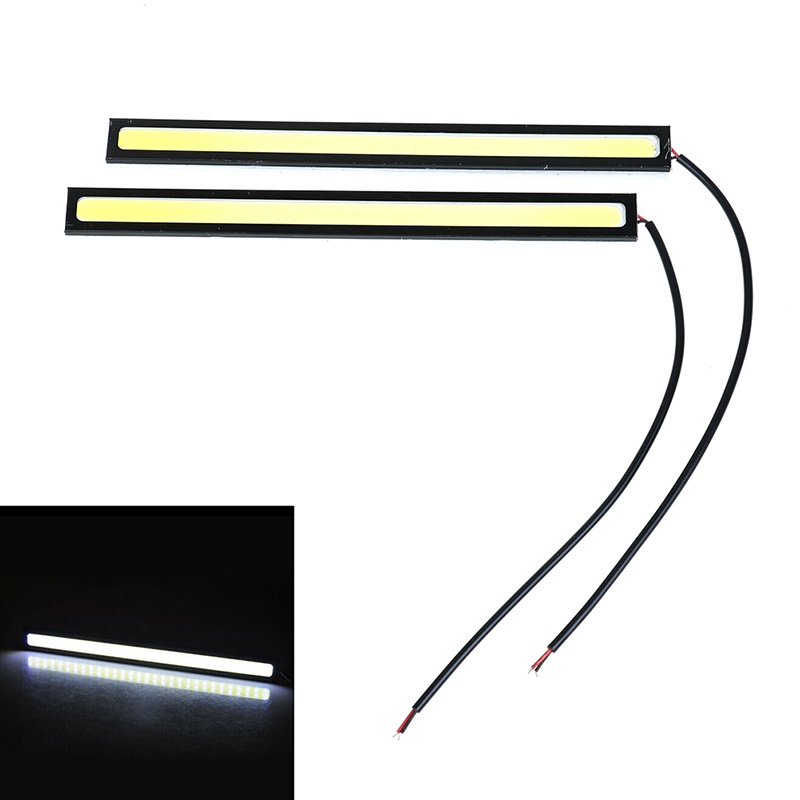 2 đèn led cob 12v ánh sáng trắng siêu sáng chống thấm nước cho xe hơi