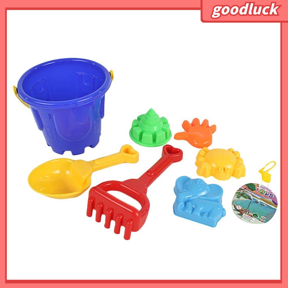 Set 7 món đồ chơi xây lâu đài cát bãi biển cho bé