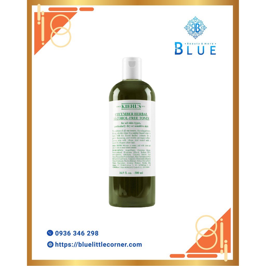 Toner dưa leo Kiehl's Cucumber Herbal Alcohol-Free
