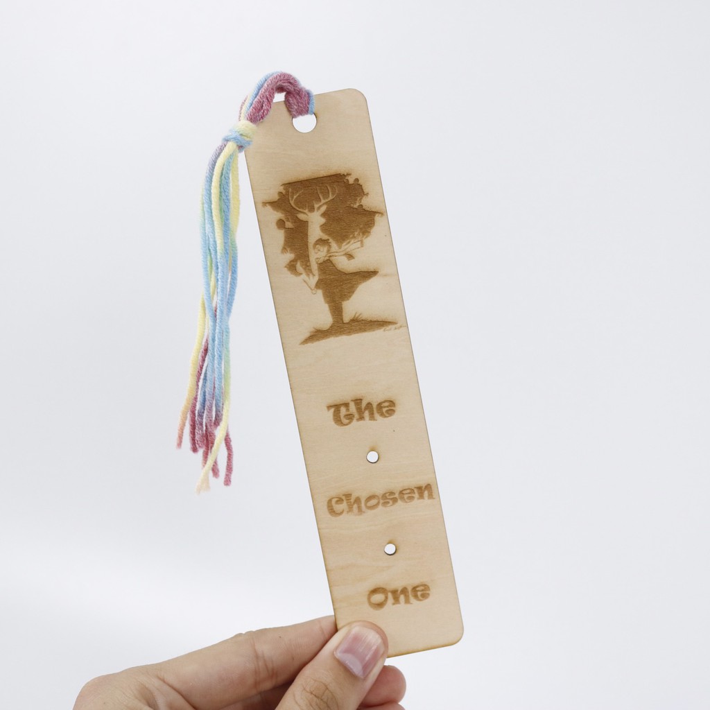 Harry Portter Bookmark gỗ chặn sách handmade in hình dễ thương (nhiều hình) - quà tặng giáng sinh