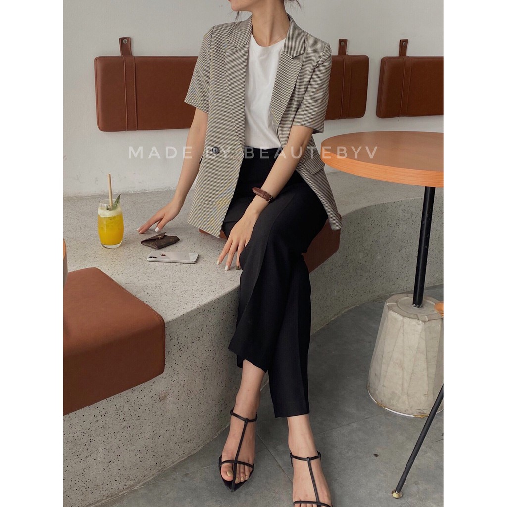 BEAUTEBYV - Áo Blazer Era kẻ | BigBuy360 - bigbuy360.vn