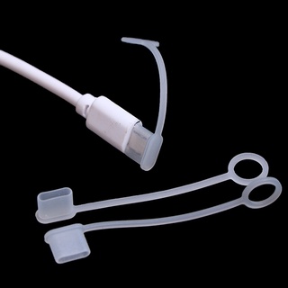 10Pcs/Set USB Type-c Protection Cap Cord Dust Plug Charger Cover/ Universal Transfer Cable Waterproof Cover with Rope