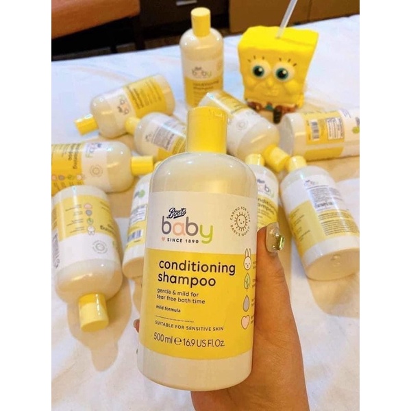 Gội tắm xả cho bé Boots UK 500ml