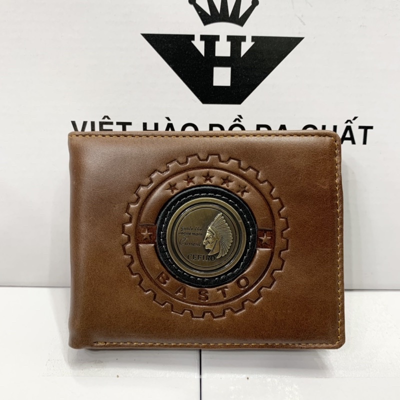 Ví Nam, Bóp Nam Da Bò Chuẩn Logo Thiết Kế Độc Đáo Và Phong Cách