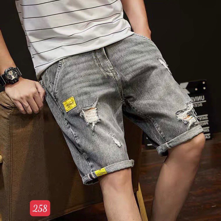 Quần Short Jean Nam thêu chất bò cotton,quần lửng jean, Quần rin nam ngắn NHIỀU MẪU ĐẸP QS207