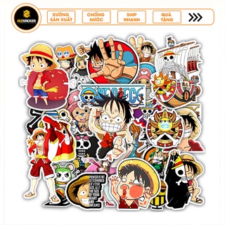 Sticker Once Piece | Nhãn Dán Sticker Chống Nước Cắt Sẵn Chất Liệu Decal Dán Mũ Bảo Hiểm Siêu Bền