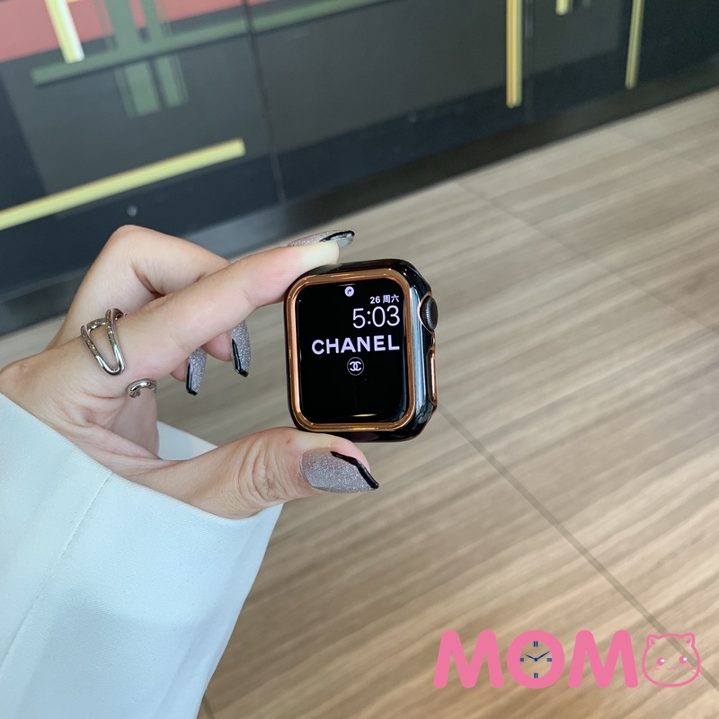 Ốp Nhựa Mạ Điện Bảo Vệ Mặt Đồng Hồ Apple iWatch Series 7 6 SE 5 4 45mm 41mm 40mm 44mm