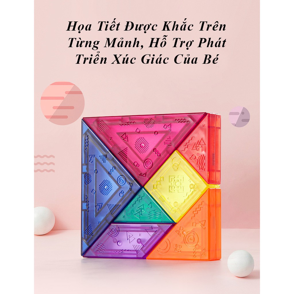 Đồ Chơi Trí Tuệ Xếp Hình Tangram Nam Châm - KUB