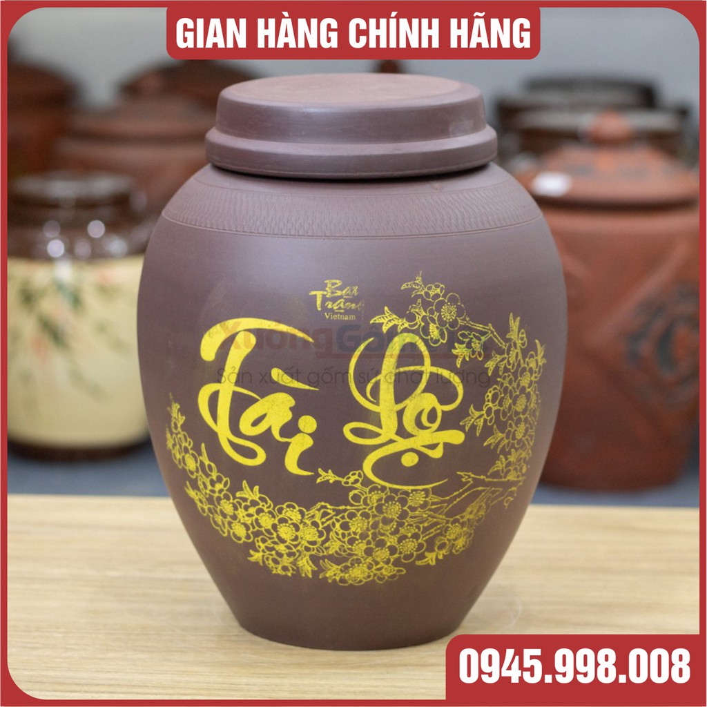 [CHUM SÀNH 10L] CHUM NGÂM RƯỢU 10 LÍT GỐM SỨ BÁT TRÀNG - HÀNG THỦ CÔNG VẼ TAY ĐẸP CHUẨN MÀU- XƯƠNG GỐM DÀY DẶN BỀN ĐẸP